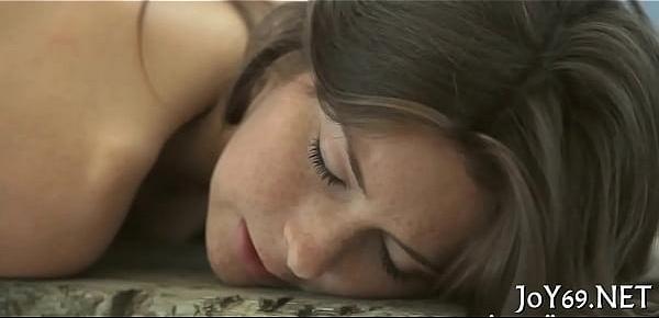 Elegant legal age teenager in a softcore play